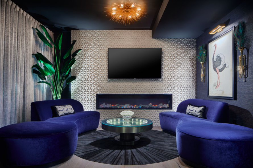 hotel blue chairs